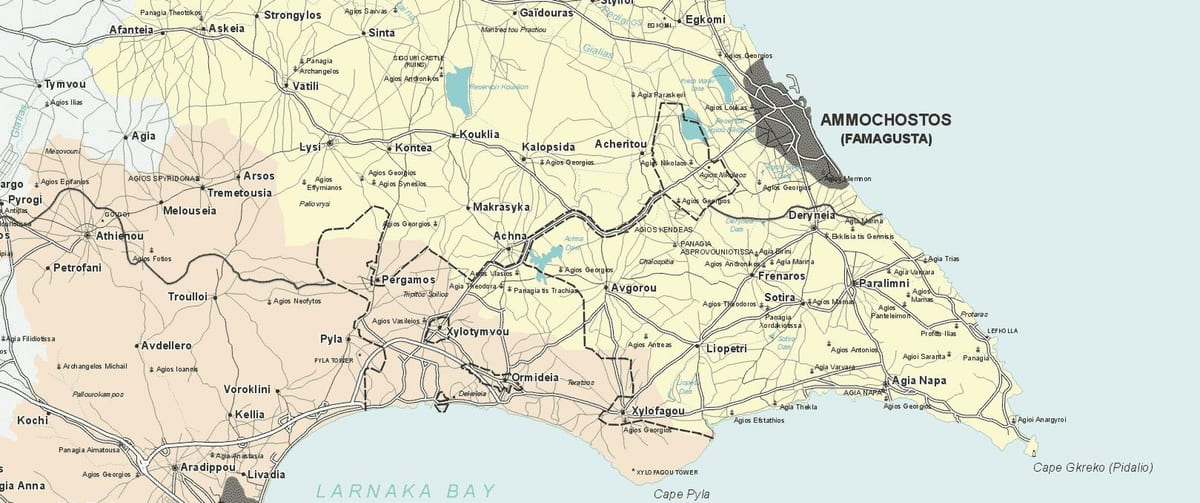 Mapa ayía napa Txipre
