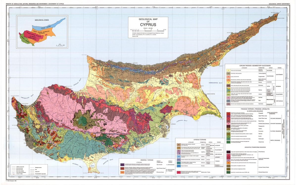 Txipre geografikoaren mapa