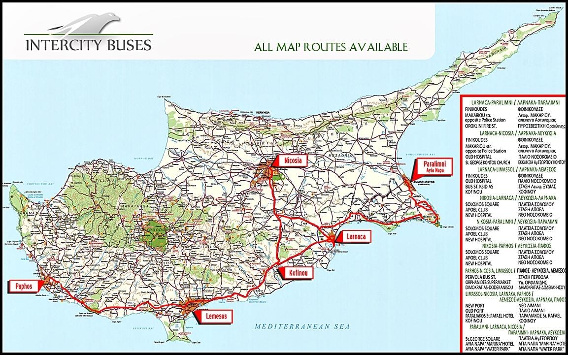 Txipre autobus ibilbidea mapa