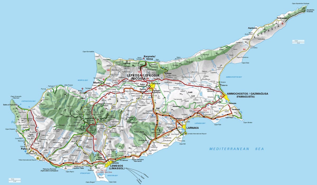 Mapa Txipre muga zeharkatu puntu