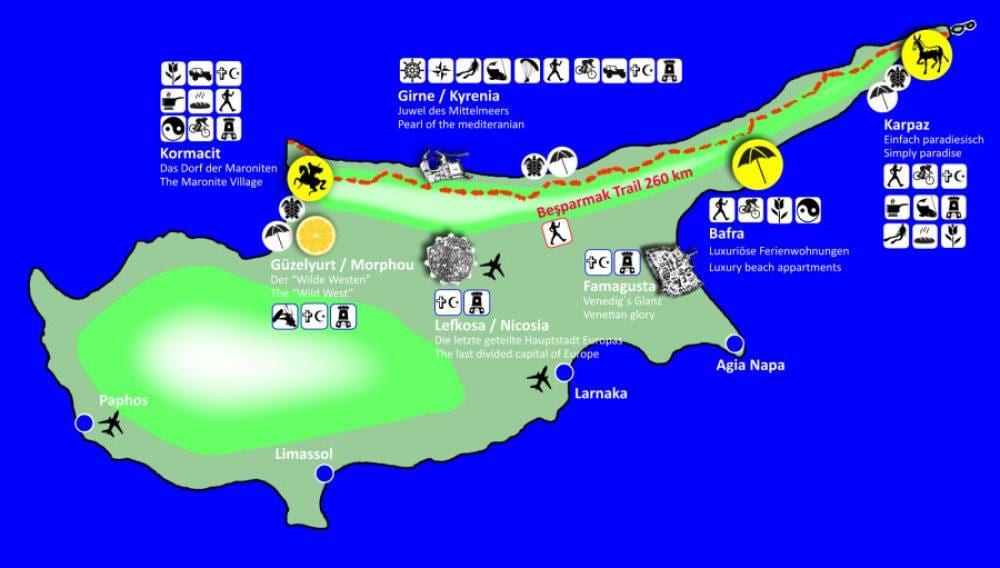 Txipre senderismo ibilbide mapa
