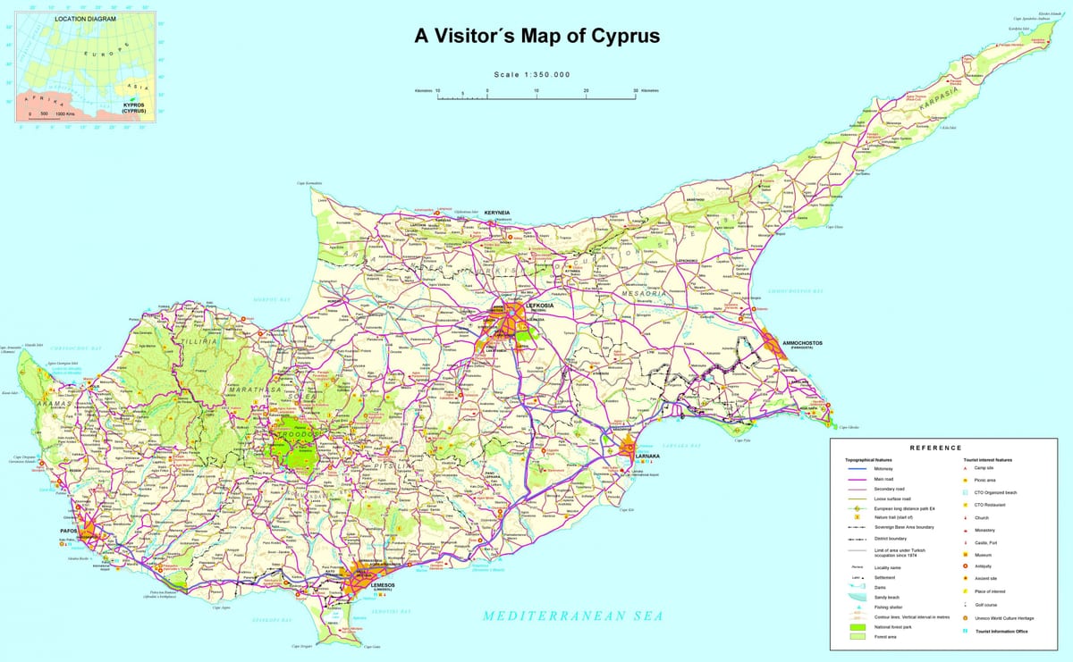 Mapa Txipre turismo erakargarritasun