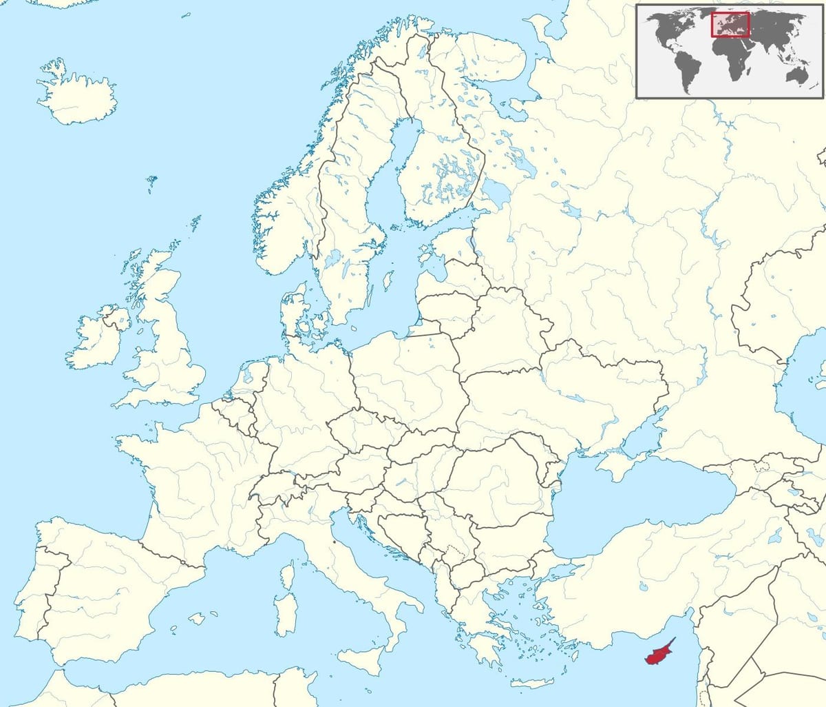 Mapa Zipreko mapa munduarekin