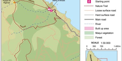 Mapa afrodita mendi Txipre 