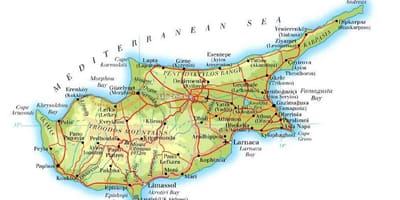 Mapa lapta ipar Zipreko