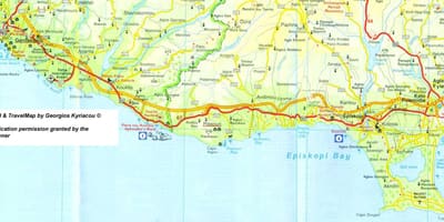 Mapa pissouri hondartza Txipre 