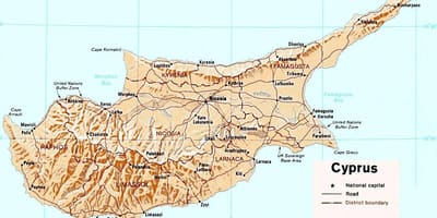 Paphos Zipreko mapa turistikoa